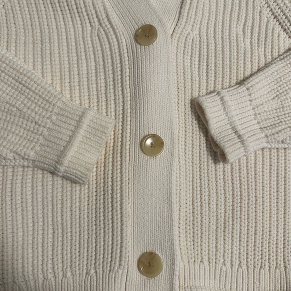 Everlane Texture Cotton Crop Cardigan - Picture 9 of 12